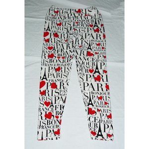 Unbranded Paris Love Eiffel Tower Print Buttery Soft Leggings, SZ S M?, GUC
